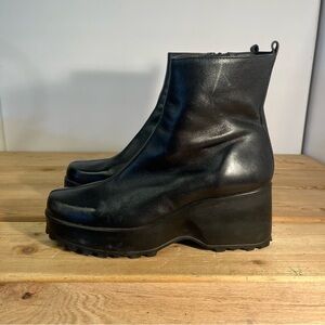 Y2K Millennium Platform Boots By Nicole Women’s Size 10 Black Grunge 90s/2000s